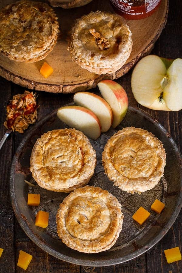 Sriracha Maple Pulled Pork Mini Pot-Pies make th perfect-comforting dish for fall.