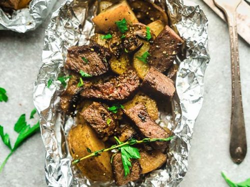 Steak And Potatoes Foil Packets Easy Steak Dinner Recipe Idea