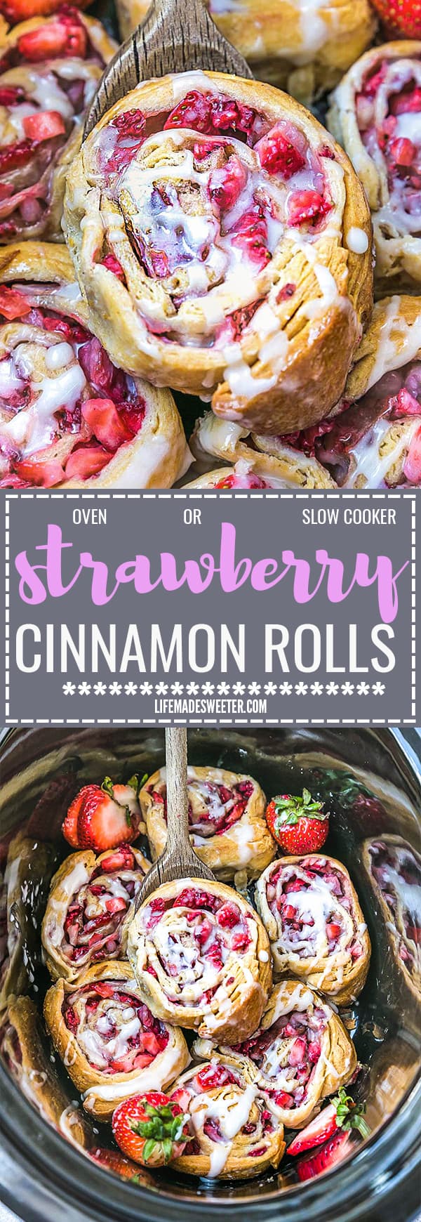 Easy Strawberry Cinnamon Rolls make the perfect indulgent treat for breakfast, brunch or even dessert. Best of all, these effortless rolls take no time at all using Pillsbury crescent roll dough, fresh strawberries and a cinnamon sugar filling. No yeast or rising required!