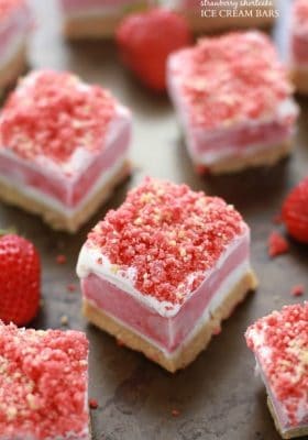 Strawberry Shortcake Ice Cream Bars make the perfect summer treat & are a fun twist on the classic Good Humor popsicles. Best of all, they're easy to make with just a few ingredients.