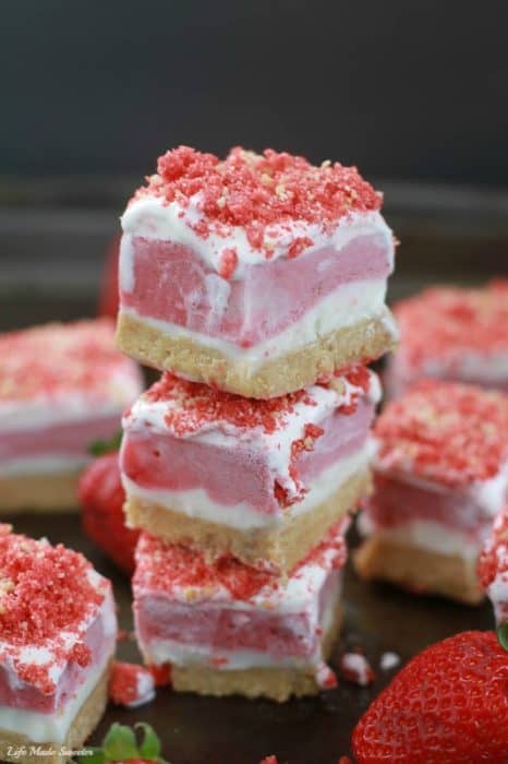 Strawberry Shortcake Ice Cream Bars An Easy No Bake Frozen Dessert