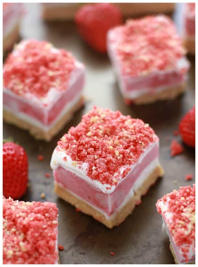 Strawberry Shortcake Ice Cream Bars make the perfect summer treat & are a fun twist on the classic Good Humor popsicles.