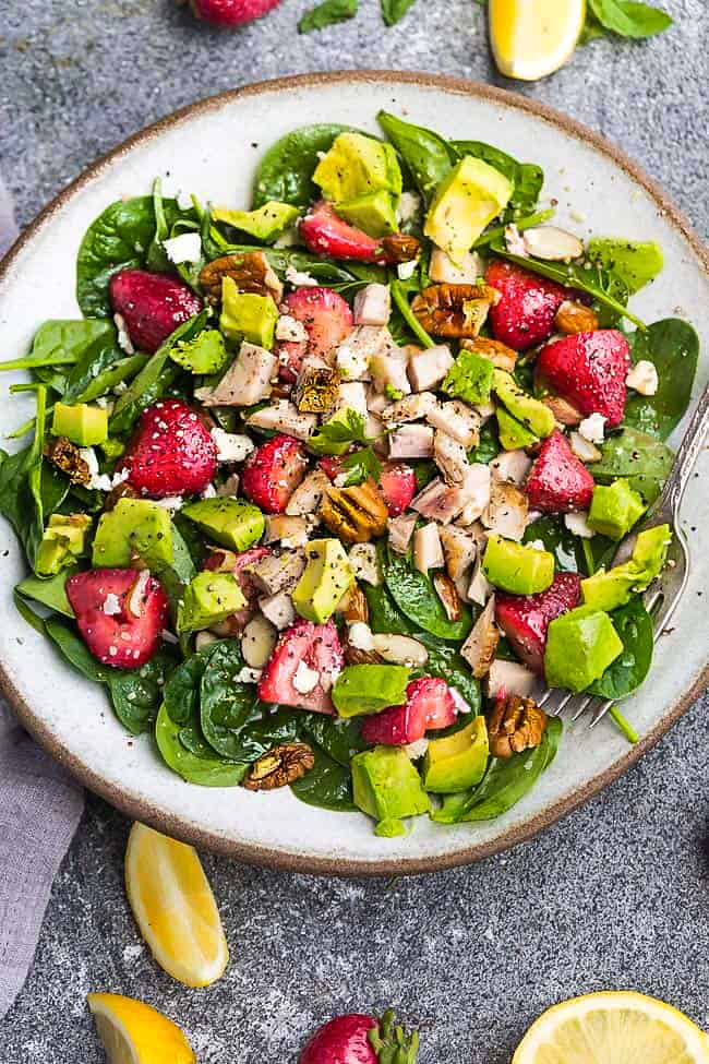 Strawberry Spinach Salad - Low Carb / Keto with options ...