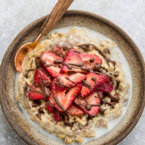Strawberry Steel Cut Oatmeal with Stovetop & Instant Pot Instructions