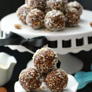 Stuffed Almond Joy Energy Bites by @LifeMadeSweeter