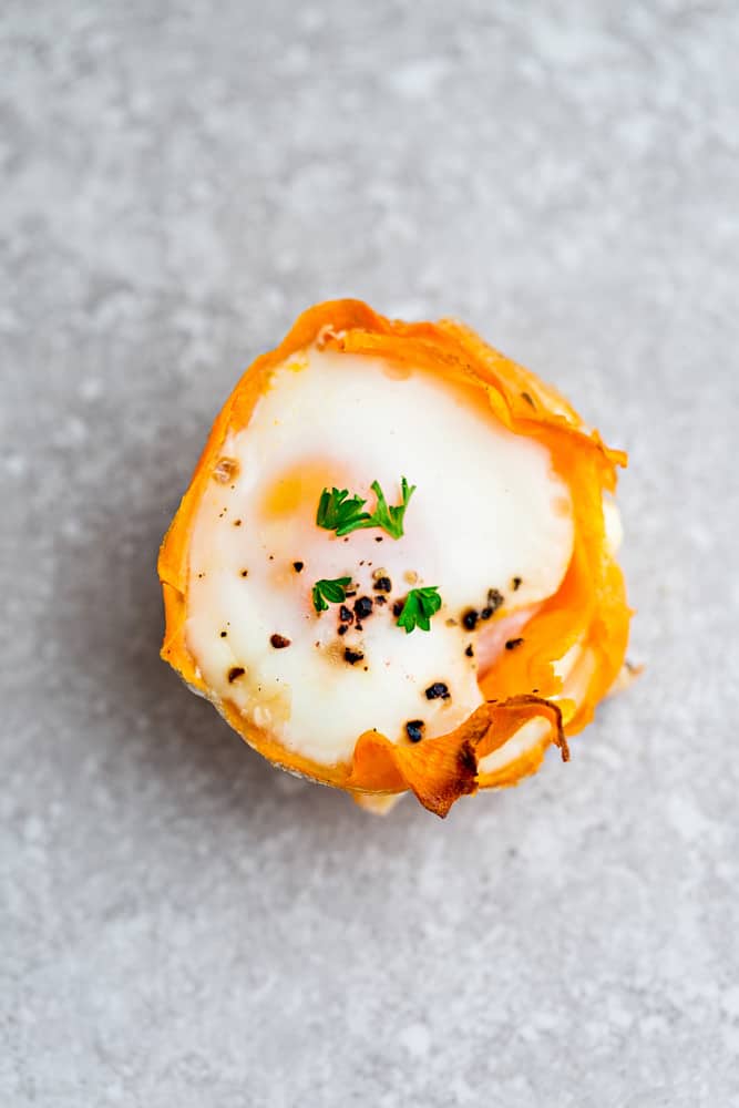 Sweet Potato Baked Egg Cups - 9 Ways are the perfect low carb and protein packed breakfast. Best of all, they are super simple to customize and come together in less than 30 minutes!