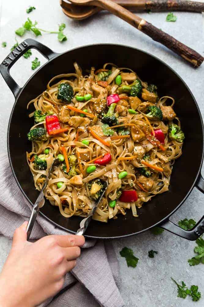 Teriyaki Chicken Noodles Easy One Pot Chicken Stir Fry Recipe