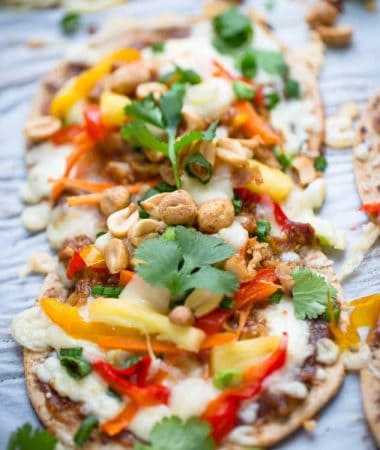 Thai Chicken Flatbread Pizza is perfect for busy weeknights-6