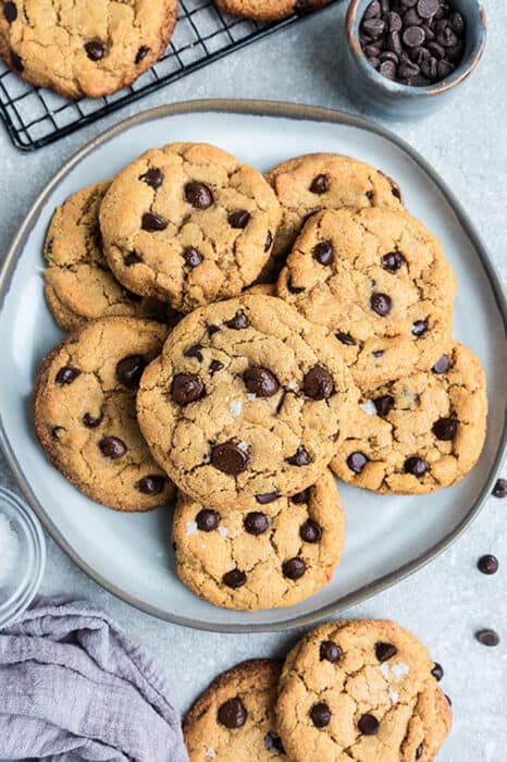 Vegan Chocolate Chip Cookies - Easy ONE Bowl Recipe | Paleo, Gluten Free