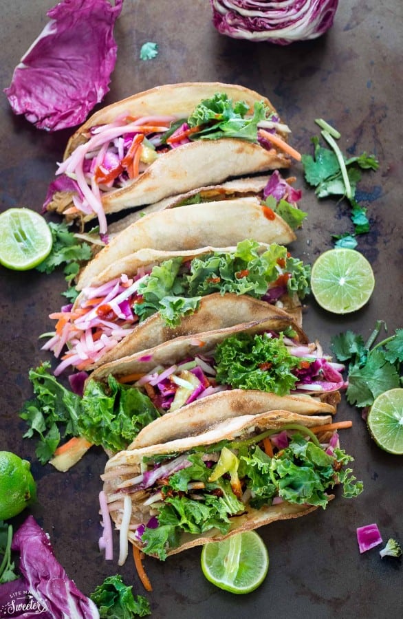 Tilapia & Kale Slaw Tacos make the perfect easy & healthy weeknight meal.