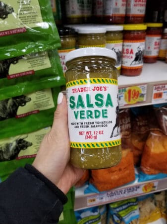A jar of Trader Joe's Salsa Verde