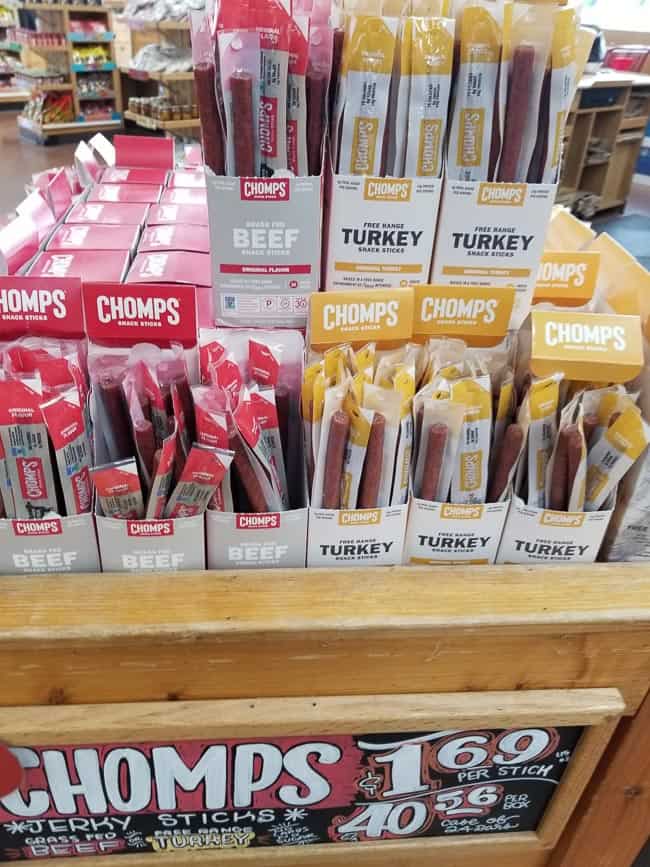 Chomps Beef and Turkey snack sticks at Trader Joe's
