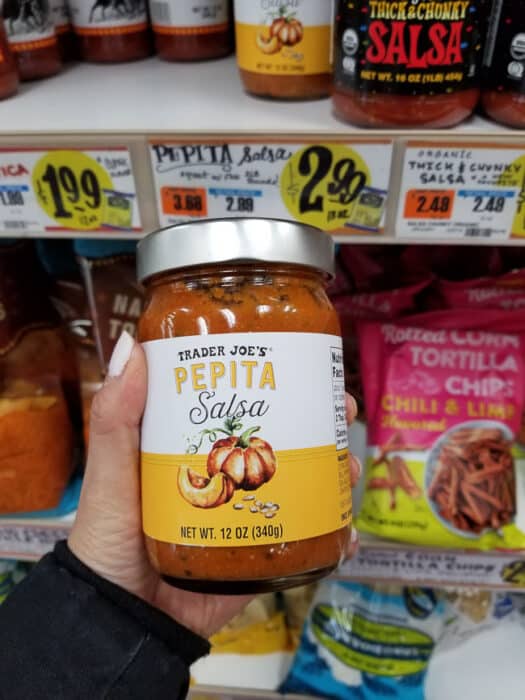 A jar of Trader Joe's Pepita Salsa