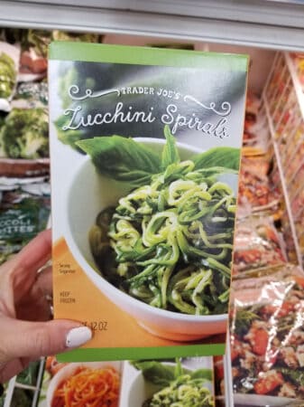 A bag of Trader Joe's Zucchini spirals