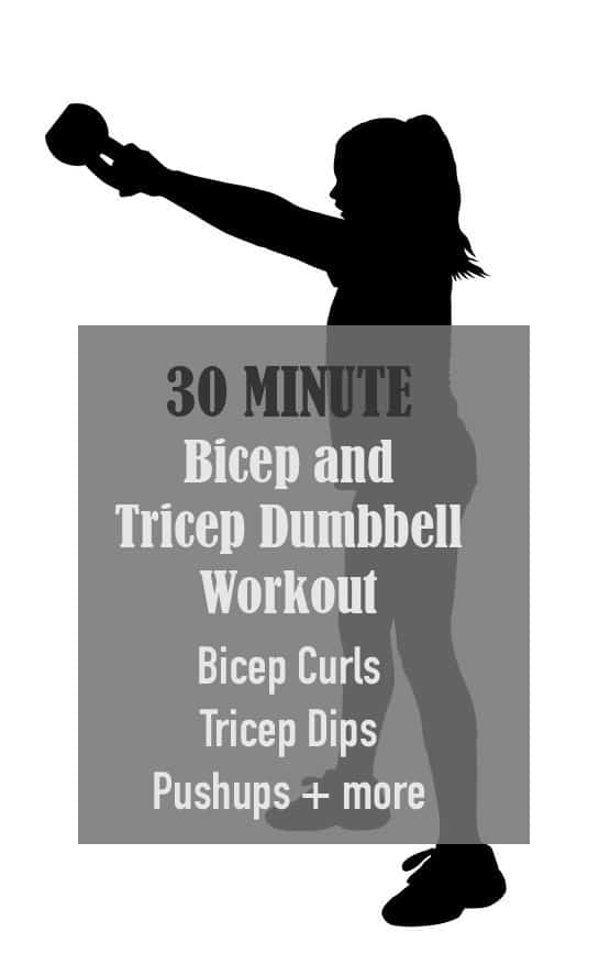 Bi and tri outlet workout with dumbbells