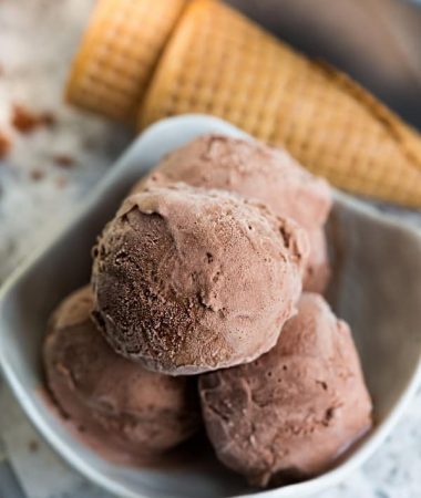 Two-Ingredient Chocolate Banana Ice Cream makes the perfect healthy frozen treat! Best of all, it's vegan and uses just two simple ingredients!