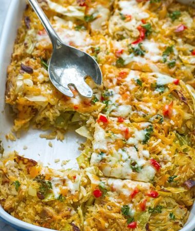 Unstuffed Cabbage Casserole makes an easy & comforting weeknight meal