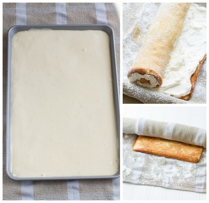 Vaniglia pan di spagna con una crema di mascarpone alla vaniglia ripieno ha una impressionante luce dolce perfetto per l'estate