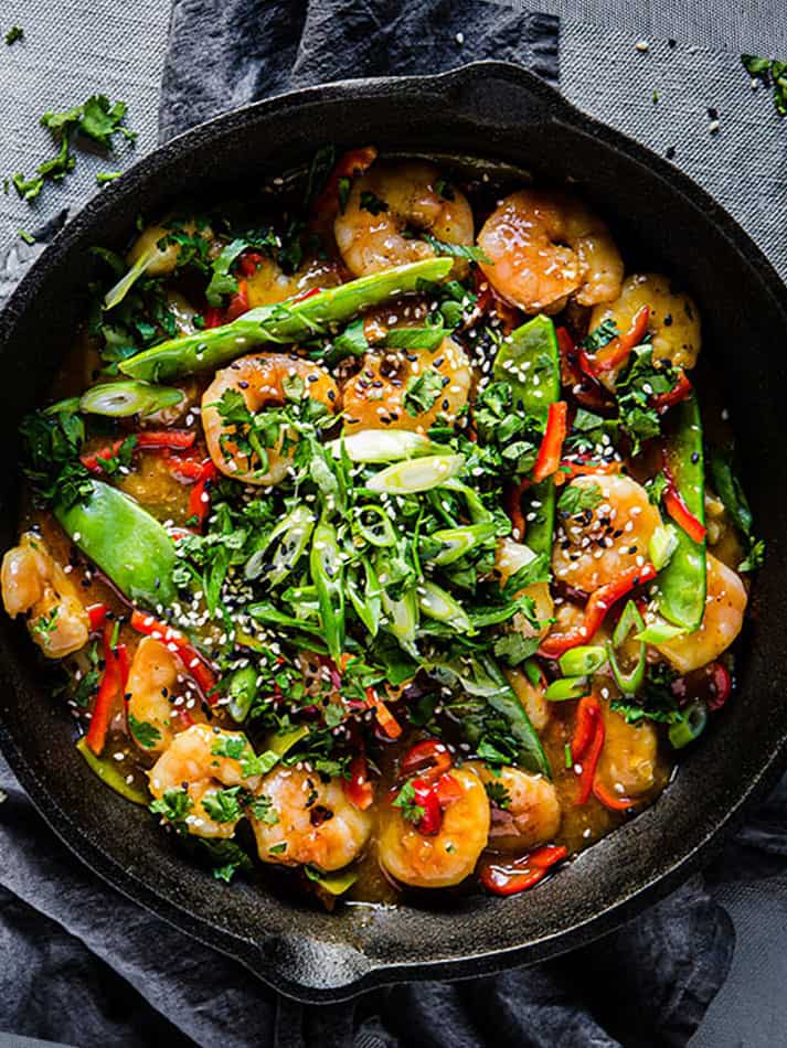 Keto Shrimp Stir-Fry | Low Carb Seafood Dinner Recipe With Vegetables