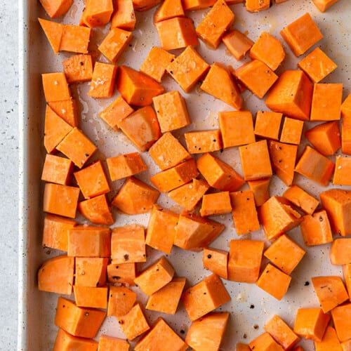 Roasted Sweet Potato Cubes - Life Made Sweeter | Vegan | Whole30