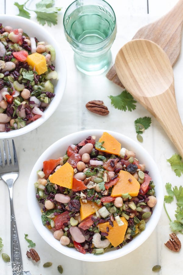 Wild Rice & Mixed Bean Salad is perfect for lunch or a light dinner