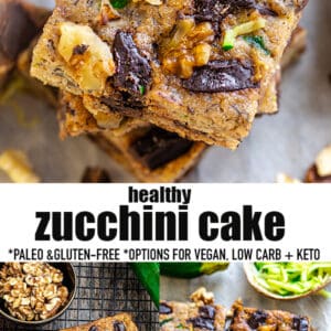 Pinterest collage for zucchini cake