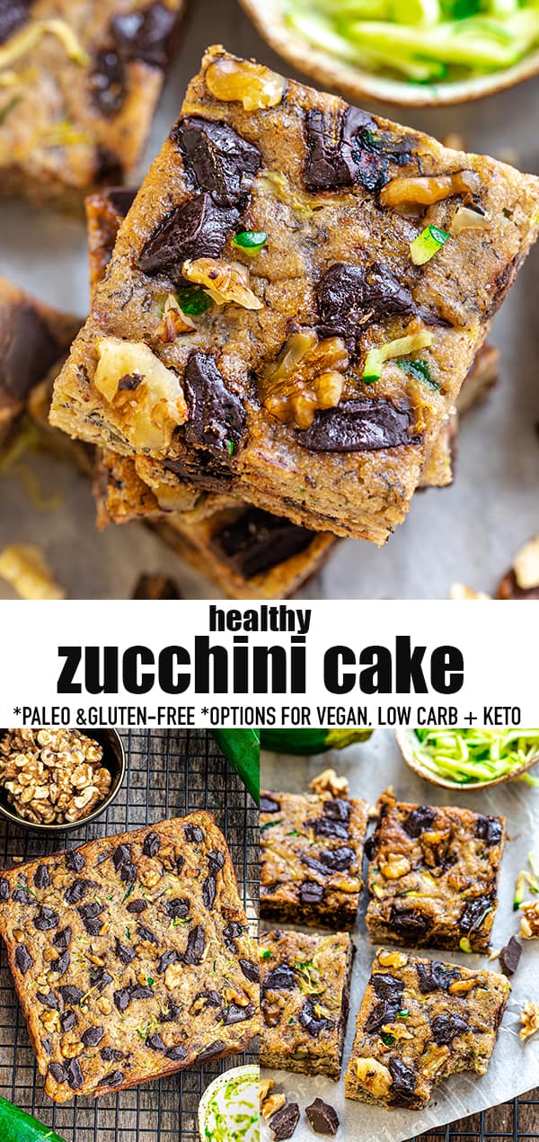 Zucchini Cake Paleo + GlutenFree Zucchini Bars