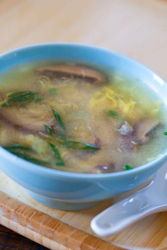 A bowl of Chinese Egg Drop soup