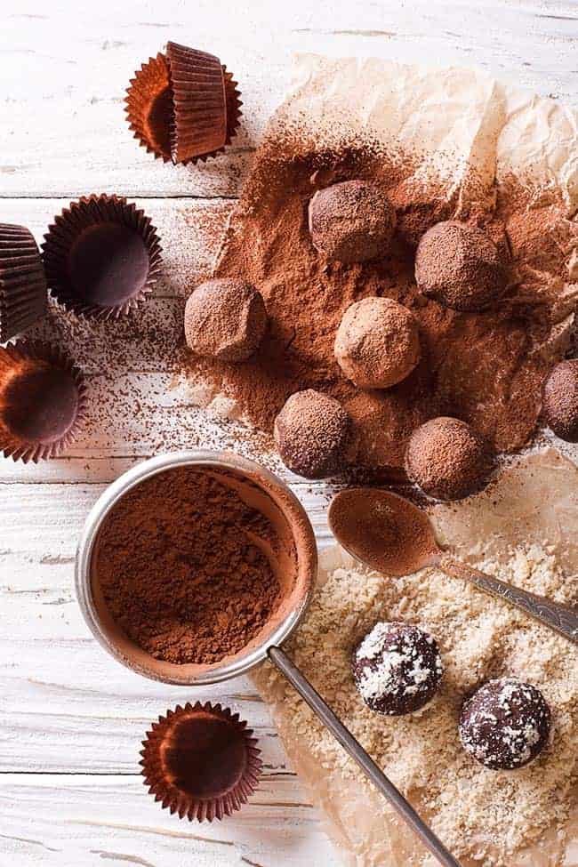 Chocolate Truffles as easy eggless desserts.