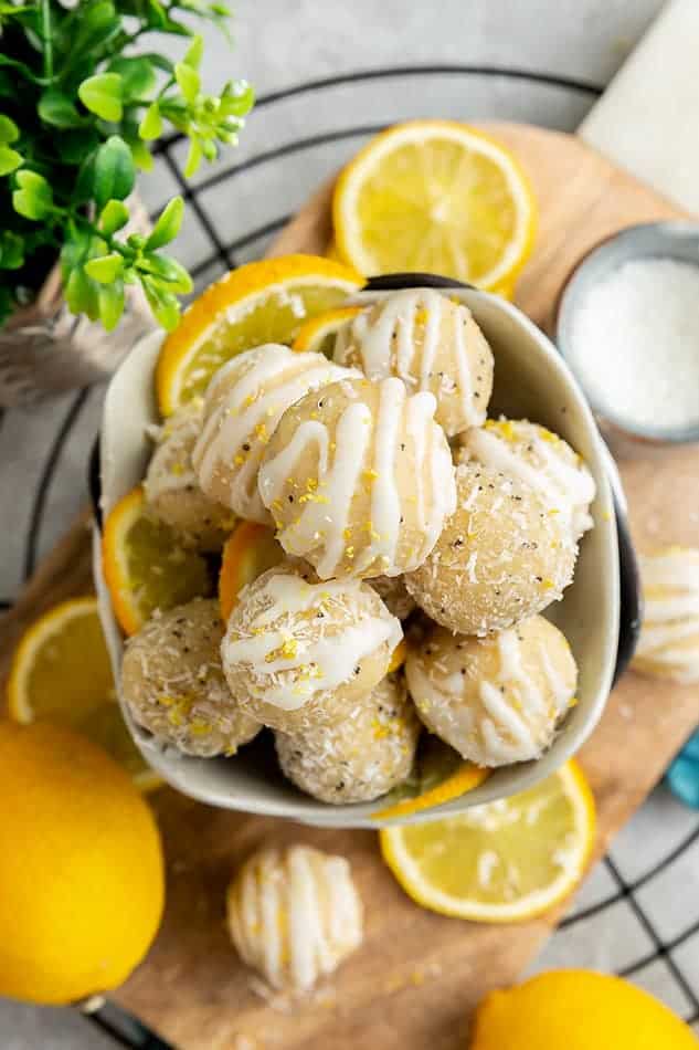 no bake lemon protein balls as best foods to freeze