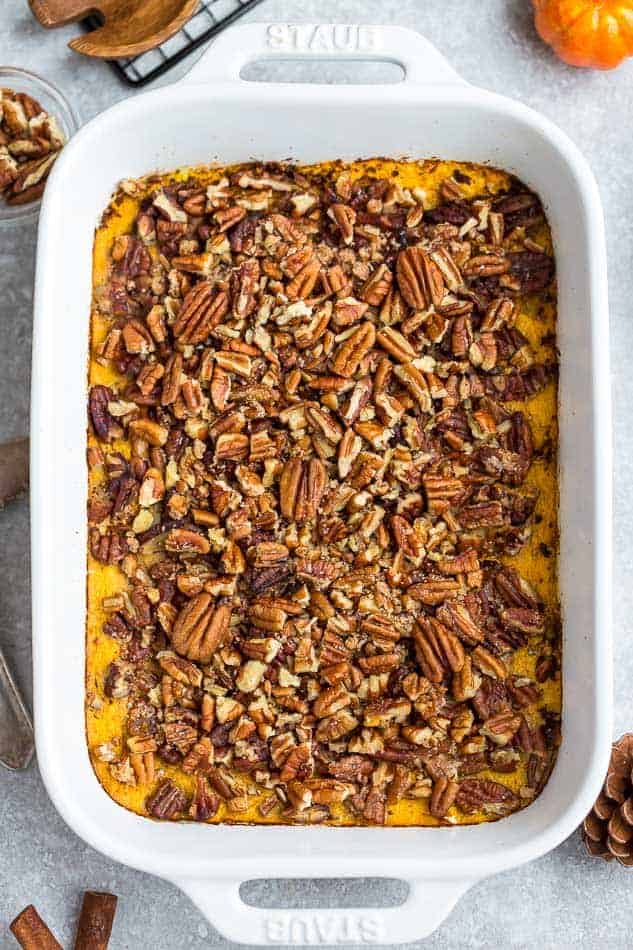 picture of sweet potato casserole as best foods to freeze
